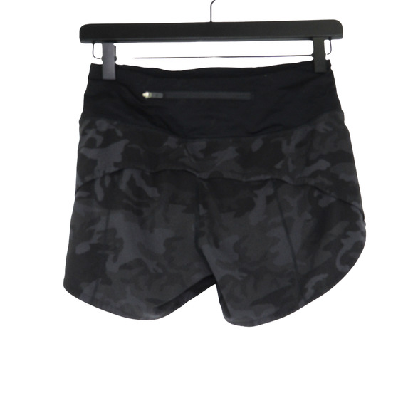 Lululemon Speed Up High-Rise Lined Short in Camo Deep Coal Multi/Black SZ 2 - Picture 2 of 4